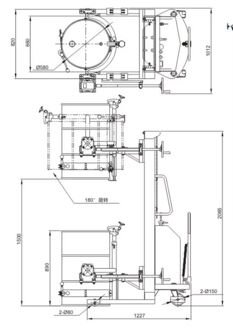 electric drum lifter drawing electric drum lifter drawing